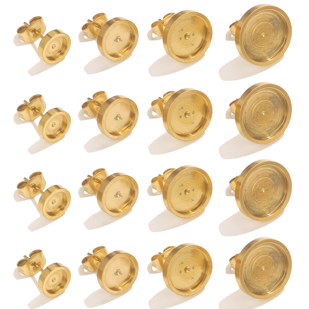 Resin Jewelry Kit - 10 pz Acciaio Inossidabile Oro Orecchino
